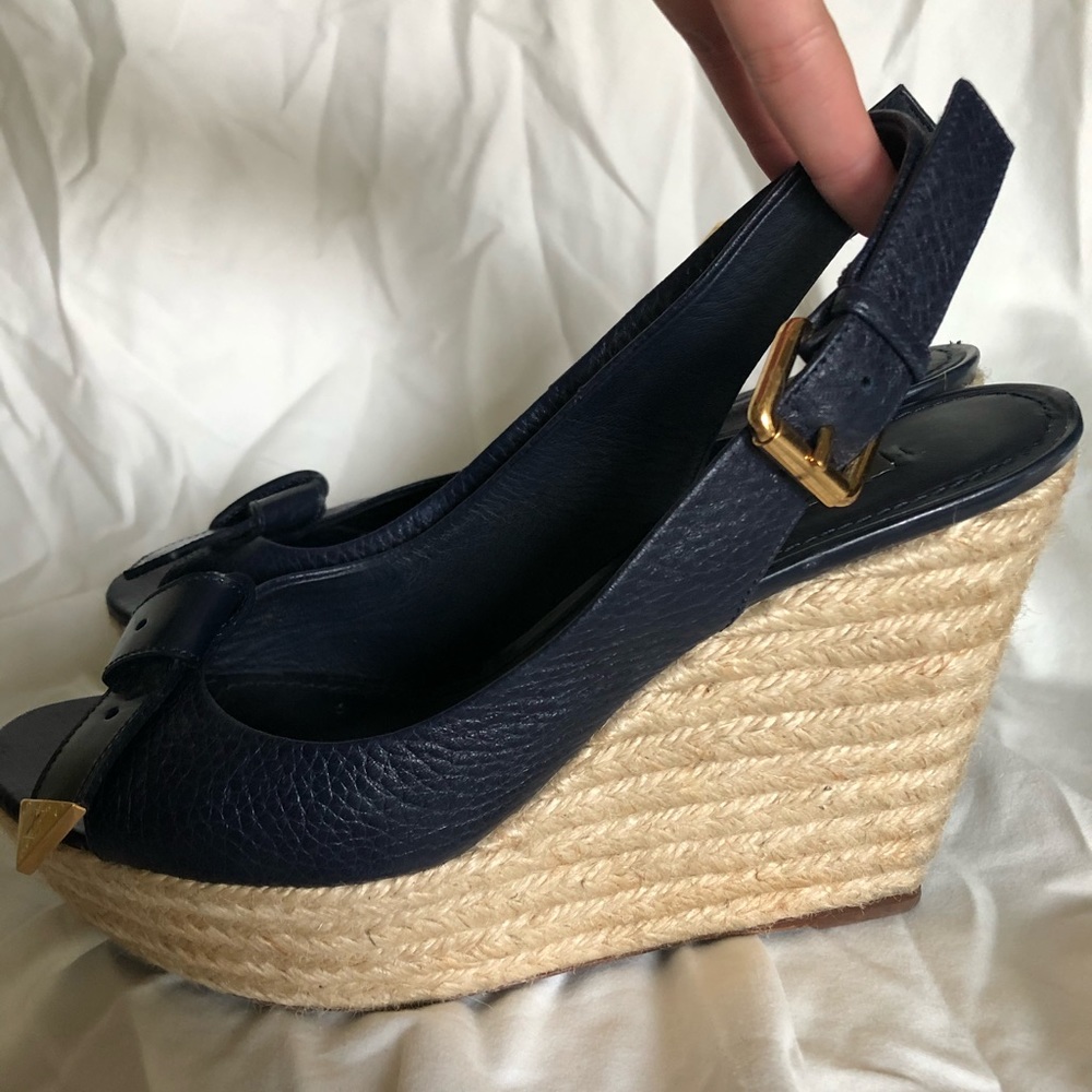Louis Vuitton navy blue heels
